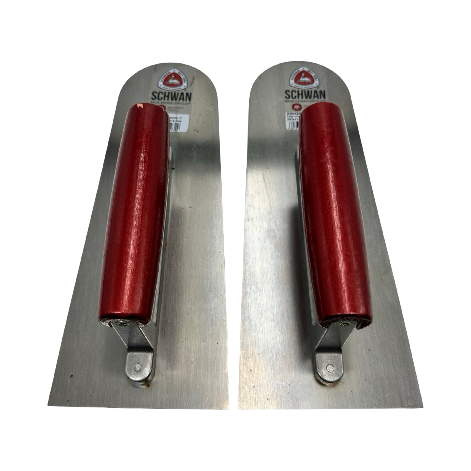 2x Schwan Belgische Glättekelle 280x115mm Profi Kelle Edelstahl Maurer