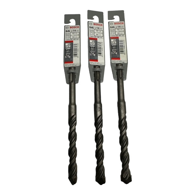 3x BOSCH S4L14 SDS plus S4L Hammerbohrer Betonbohrer Steinbohrer 14mm 100x160mm