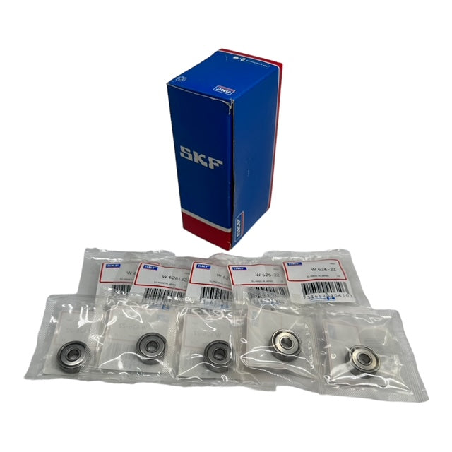 10x SKF W626-2Z Einreihige Rillenkugellager 6x19x6mm