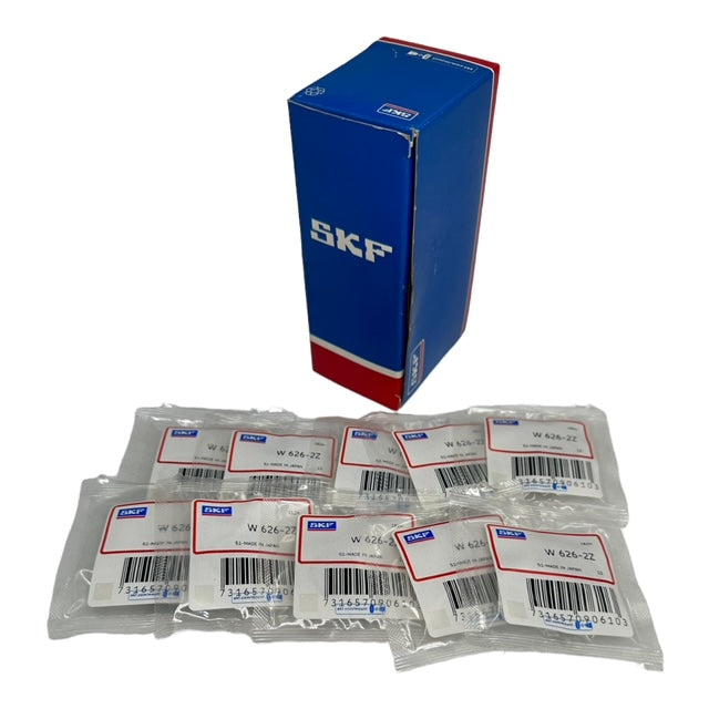 10x SKF W626-2Z Einreihige Rillenkugellager 6x19x6mm