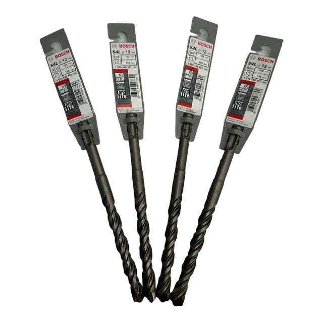 4x BOSCH S4L12 SDS plus S4L Hammerbohrer Betonbohrer Steinbohrer 12mm 100x160mm