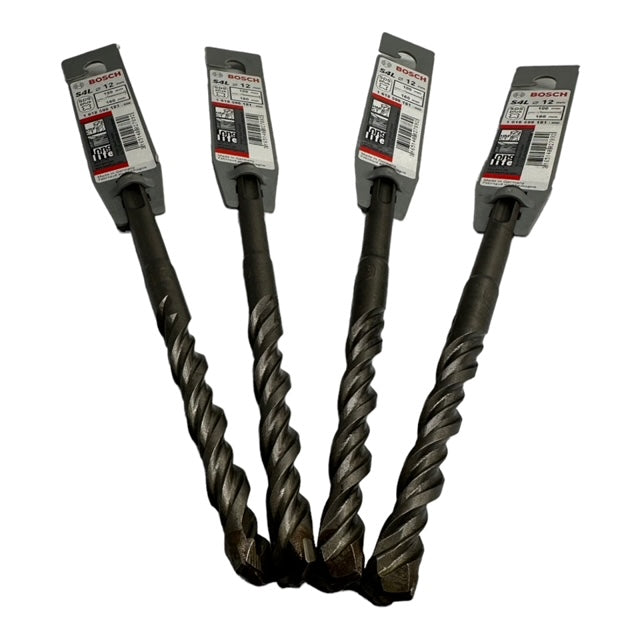 4x BOSCH S4L12 SDS plus S4L Hammerbohrer Betonbohrer Steinbohrer 12mm 100x160mm