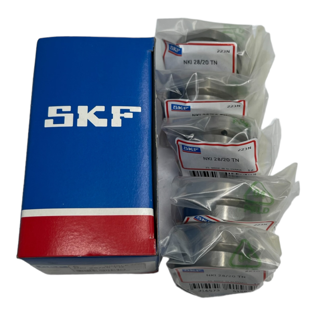 5x SKF NKI28/20TN Nadellager mit Ringen 28x42x20mm