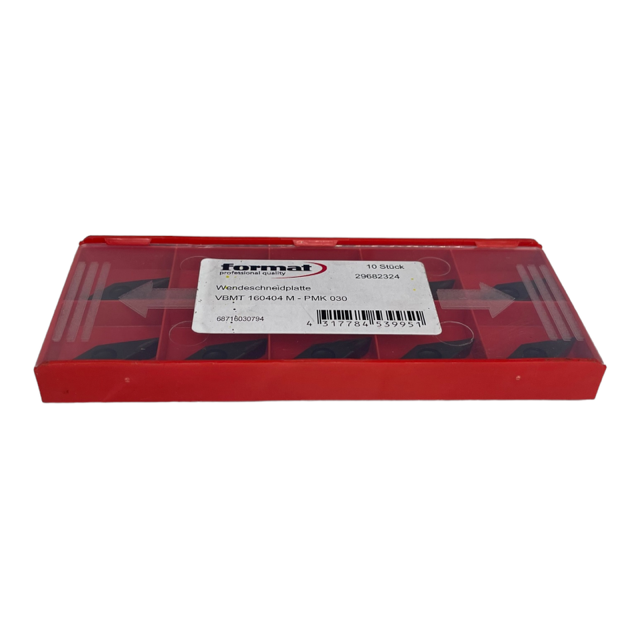 10x Format VBMT160404M-PMK030 Wendeschneidplatte 7Grad 29682324
