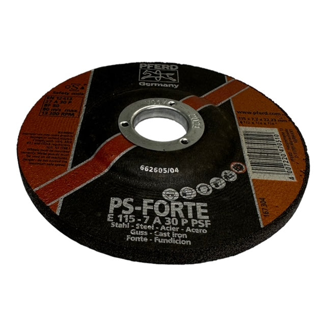 5x PFERD Schruppscheibe E115-7 PSF STEEL | Art.-Nr.: 62011634