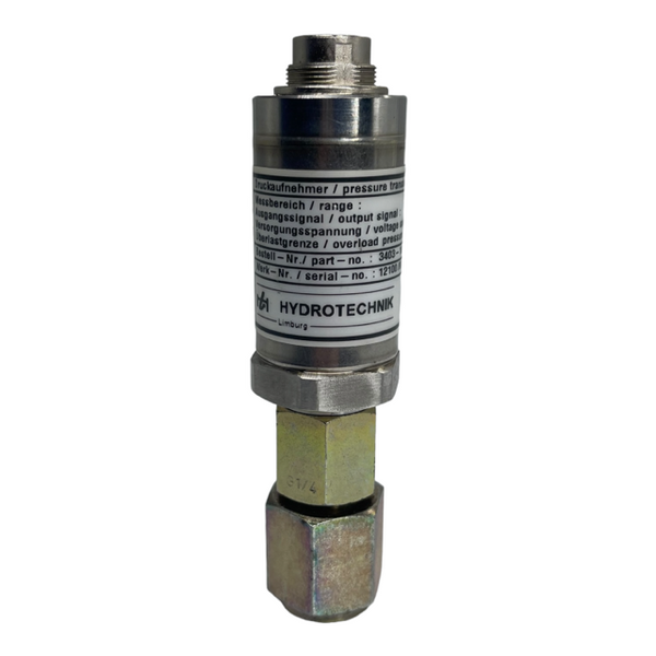 Hydrotechnik 3403-18-A4.33 Druckaufnehmer 0-600Bar / 0-20mA / 9-30V / 1200Bar