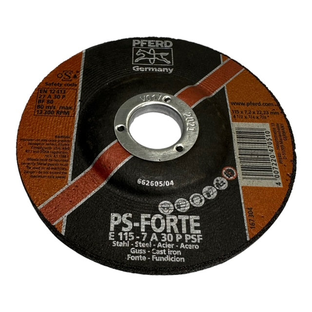 5x PFERD Schruppscheibe E115-7 PSF STEEL | Art.-Nr.: 62011634