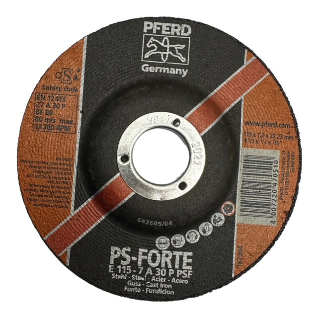 5x PFERD Schruppscheibe E115-7 PSF STEEL | Art.-Nr.: 62011634